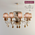 Elegant Ivory Glass Chandelier 3D model small image 1