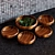 Salad Served in Wooden Utensils 3D model small image 1