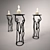 Elegant Wrought-Iron Chandelier "Couple 3D model small image 1