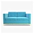 Modern Comfort: Minx 2 Seater Sofa 3D model small image 1