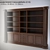 Elegant Canova&Rialto Bookcase: L-3150mm, W-490mm, H-2360mm 3D model small image 1