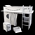 Haba Children's Furniture Set - Bed, Wardrobe, Chair, Table, and More! 3D model small image 6