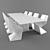 Modern Outdoor Dining Set: Vondom FAZ Mesa 300 & Vertex Silla 3D model small image 1