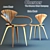 Cherner Arm & Side Chair Set 3D model small image 1