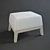 Passoni Nature Pouf: Stylish and Versatile Seating 3D model small image 1