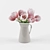 Fresh Cut Tulips in Vase 3D model small image 1