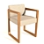 Elegant Wood Chair 3D model small image 1