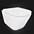 Sleek Hanging Toilet 3D model small image 1
