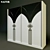 Safir: Elegant Black Ottoman 3D model small image 1