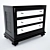 Elegant Merelyn Bedside Chest 3D model small image 1