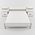 "ESTE Dyatkovo Collection: Bed, Nightstand, Shelf - Coimbra/White Gloss 3D model small image 1
