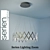 Sleek German Chandelier Zoom 3D model small image 1