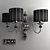 Elegant Triple Shade Wall Lamp 3D model small image 1