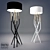 Bleu Nature Wooden Floor Lamp 3D model small image 1
