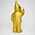 Mischievous Middle Finger Golden Gnome 3D model small image 2