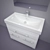 Aqua Rhodes LEONARDO 90 - Modern Vanity Set with Cera Style Mono Sink 3D model small image 2