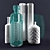 Unique Decorative Vases & Bottles Set 3D model small image 1