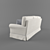 Elegant Provence Villa Sofa 3D model small image 3