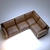 Luxury Leather Corner Sofa: Poltrona Frau Massimosistema 3D model small image 3