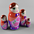 Russian Babushka Doll Set 3D model small image 1