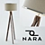 NARA Rustic Wooden Lamp 3D model small image 1