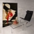 Kjaerholm Designer Chair & Table Set 3D model small image 1