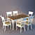 Modern Interstyle G226 Table and G228 Chair 3D model small image 1