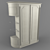 Whitewashed Oak Corner Cupboard 3D model small image 1