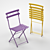 Arc-en-Ciel Folding Chair: Lightweight & Colorful 3D model small image 1