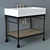 Lugarno Industrial Console: Dutch Design 3D model small image 1