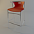 Red Chrome Bar Chair Elmer 3D model small image 1