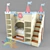 Castle Bunk Bed with Cupboard 3D model small image 2