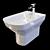 Luxury Toilet and Bidet Combo 3D model small image 4