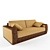 Elegant Grey Sofa 3D model small image 1