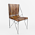 Metal Frame Oak Chair 3D model small image 1