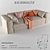 Elegant Richard Burton Sofa 3D model small image 1