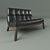 Modern Double Sandalyeci with Wooden Frame 3D model small image 1