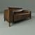 Sandalyeci Uno 2 - Modern Leather Chair 3D model small image 1