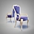 Elegant Classic Chair 3D model small image 1