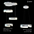 Sleek LED Tron Pendant Lights 3D model small image 1