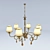 Elegant Six Leaf Chandelier 3D model small image 1