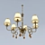 Elegant Six Leaf Chandelier 3D model small image 2