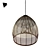 Boho Wicker Pendant Lamp 3D model small image 1