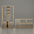 Teak Wood Minimalis Cabinet 3D model small image 3