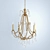 Elegant Crystal Pendant Chandelier 3D model small image 1