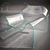 Sleek Glass Ghost Chair & Table 3D model small image 2