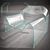 Sleek Glass Ghost Chair & Table 3D model small image 3