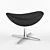 Cozy Rest: Footstool for Egg Chair 3D model small image 1