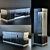 Elegant Montecarlo TV Stand with Showcase and Drawer 3D model small image 1