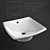 Elegant Escale-E1325-00 Wash Basin 3D model small image 1